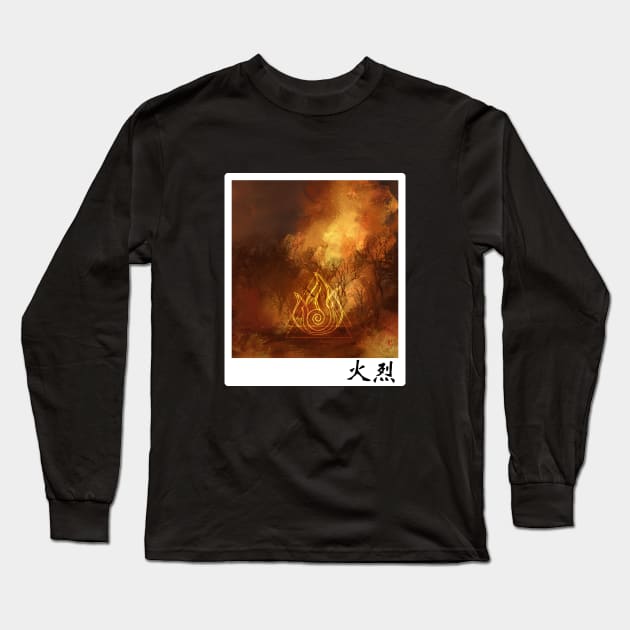 Fire Long Sleeve T-Shirt by raphodraws